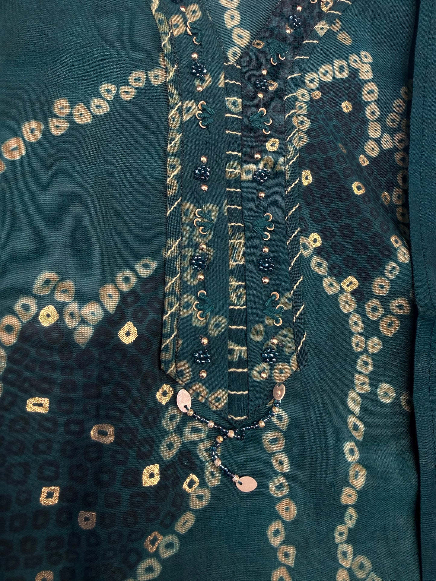 Peacock Blue Pure Muslin Kurti With Pant and Dupatta-HSC118