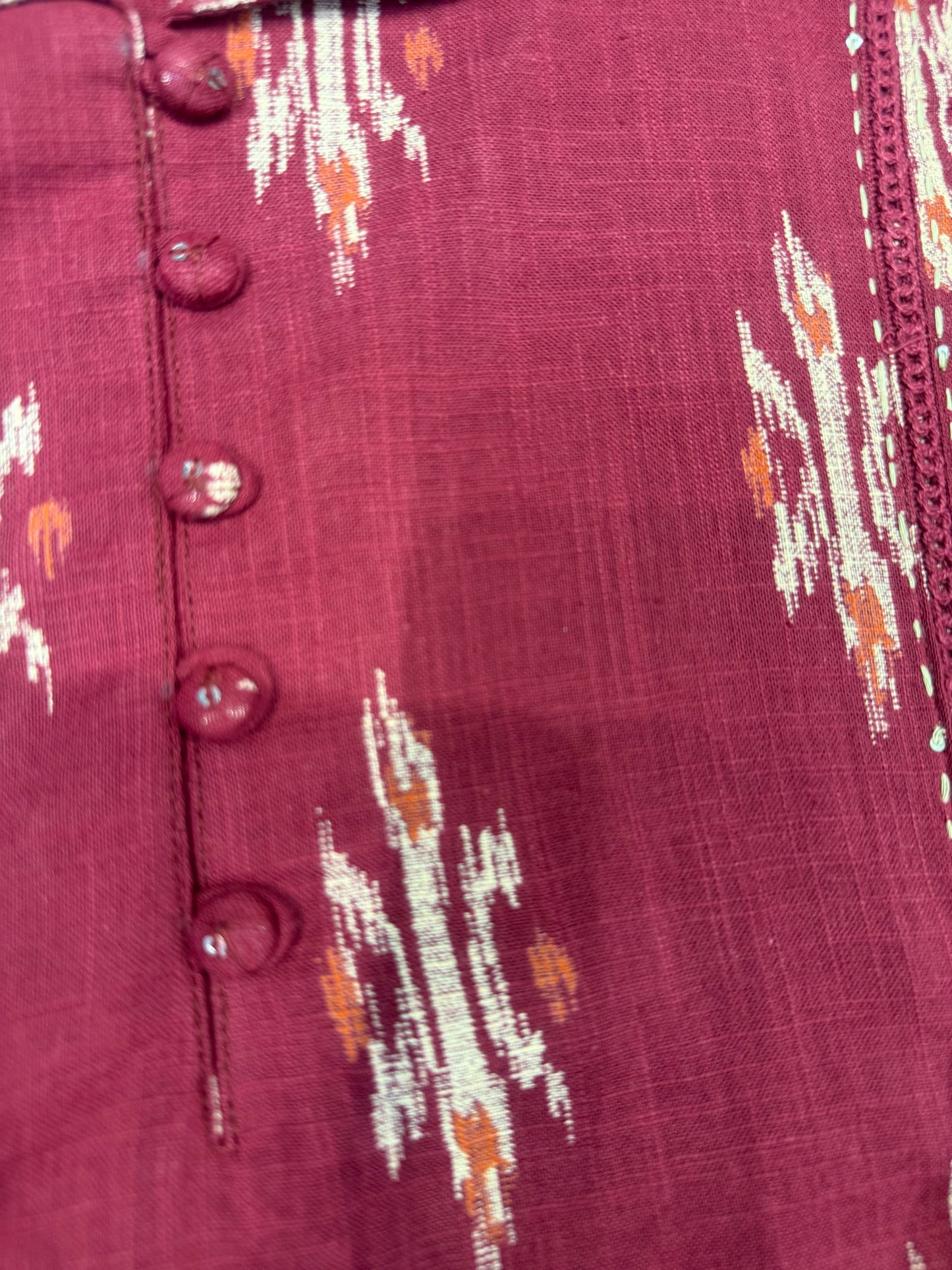 Magenta Pure Cotton Kurti With Pant - HSC1149