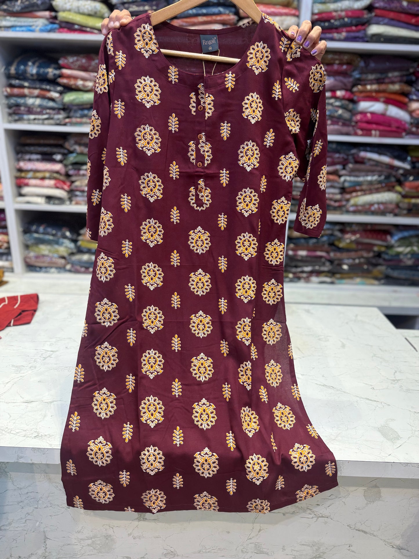 Premium Rayon Straight Cut Kurti