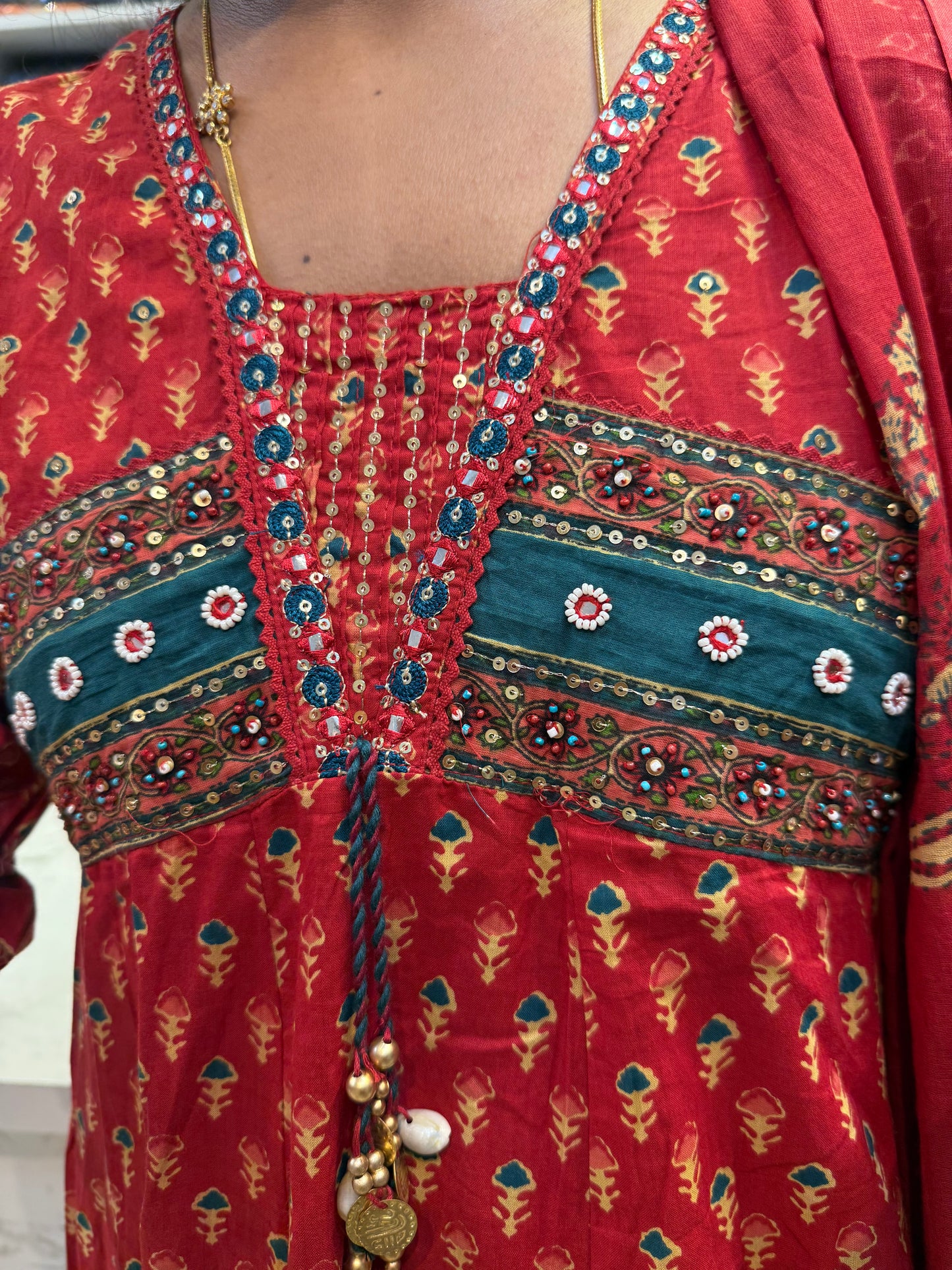 Alia cut Cotton Kurti With pant and Dupatta