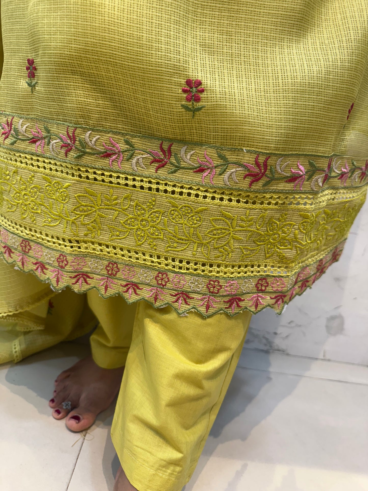 Embroidery Cut Work Salwar Set