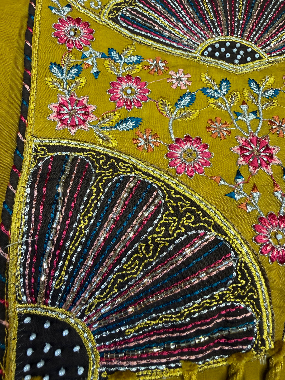 Mustard Embroidery Kurti With Pant and Dupatta -HSC1273