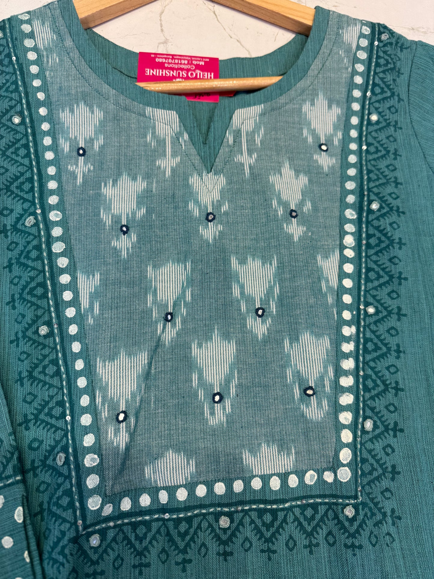 Blue Cotton Flex Kurti