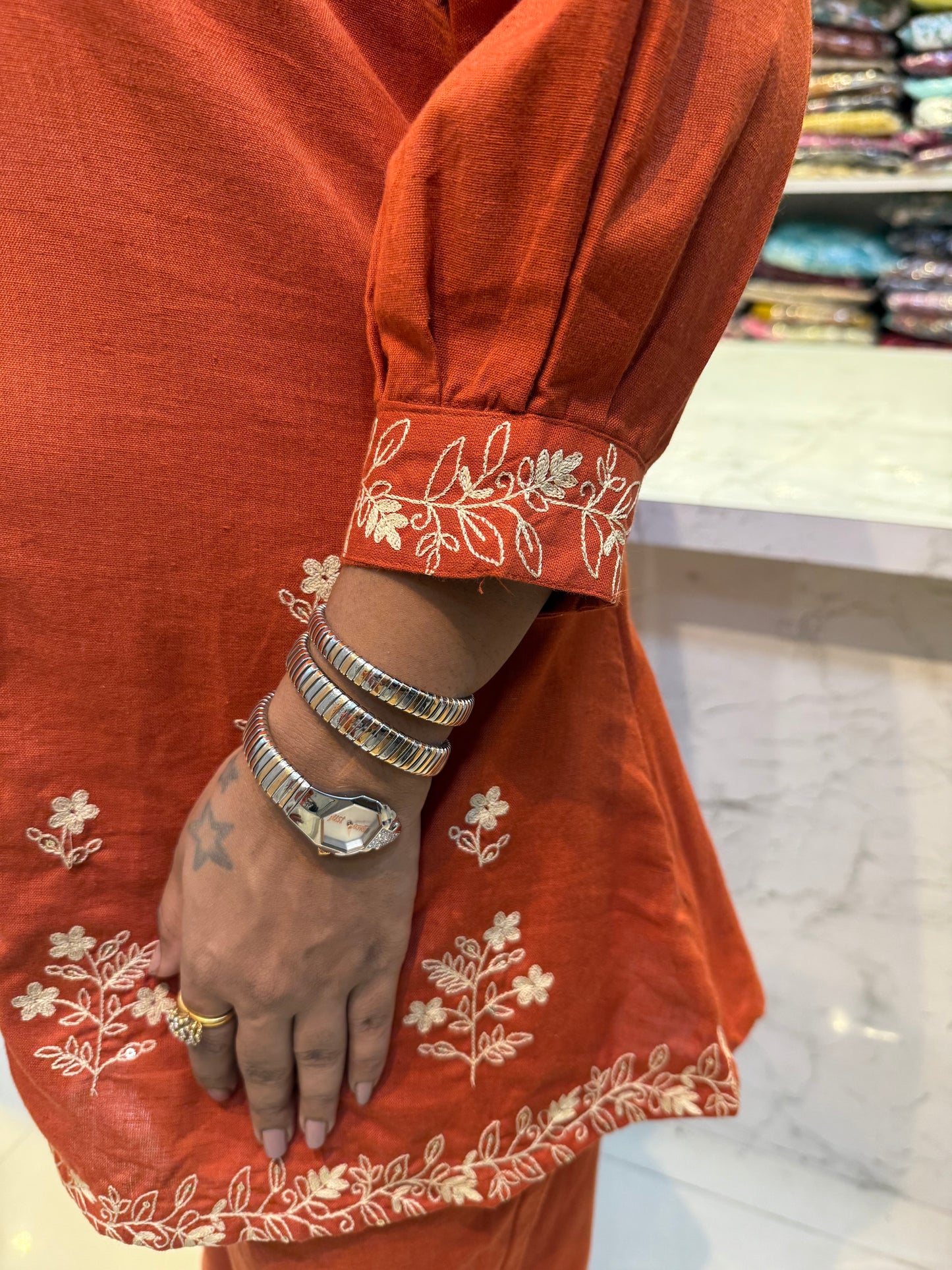 Rust Cotton Flex Co-ords