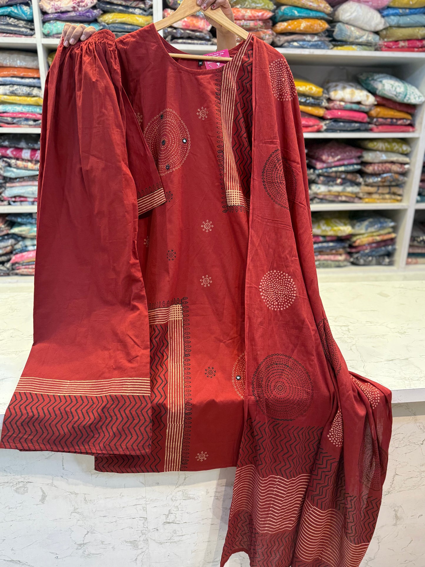 Block Print Pure Cotton Salwar Suit