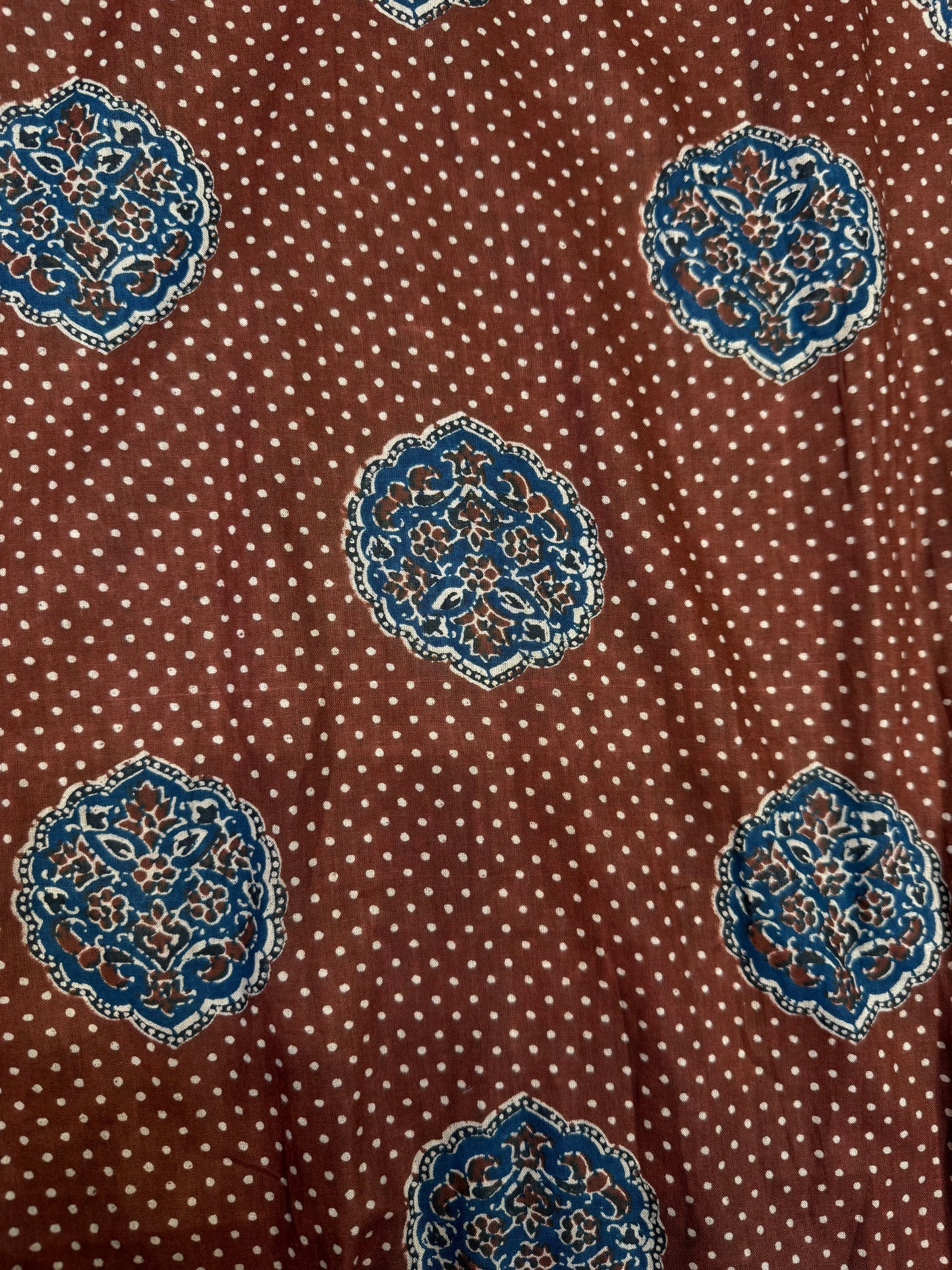 Brown Pure Cotton Kurti With Pant and Dupatta - HSC1173