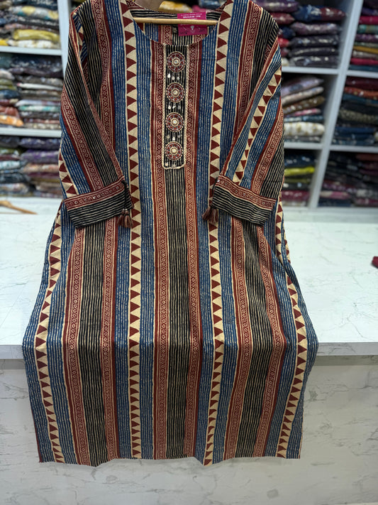 Printed Pure Cotton Kurti