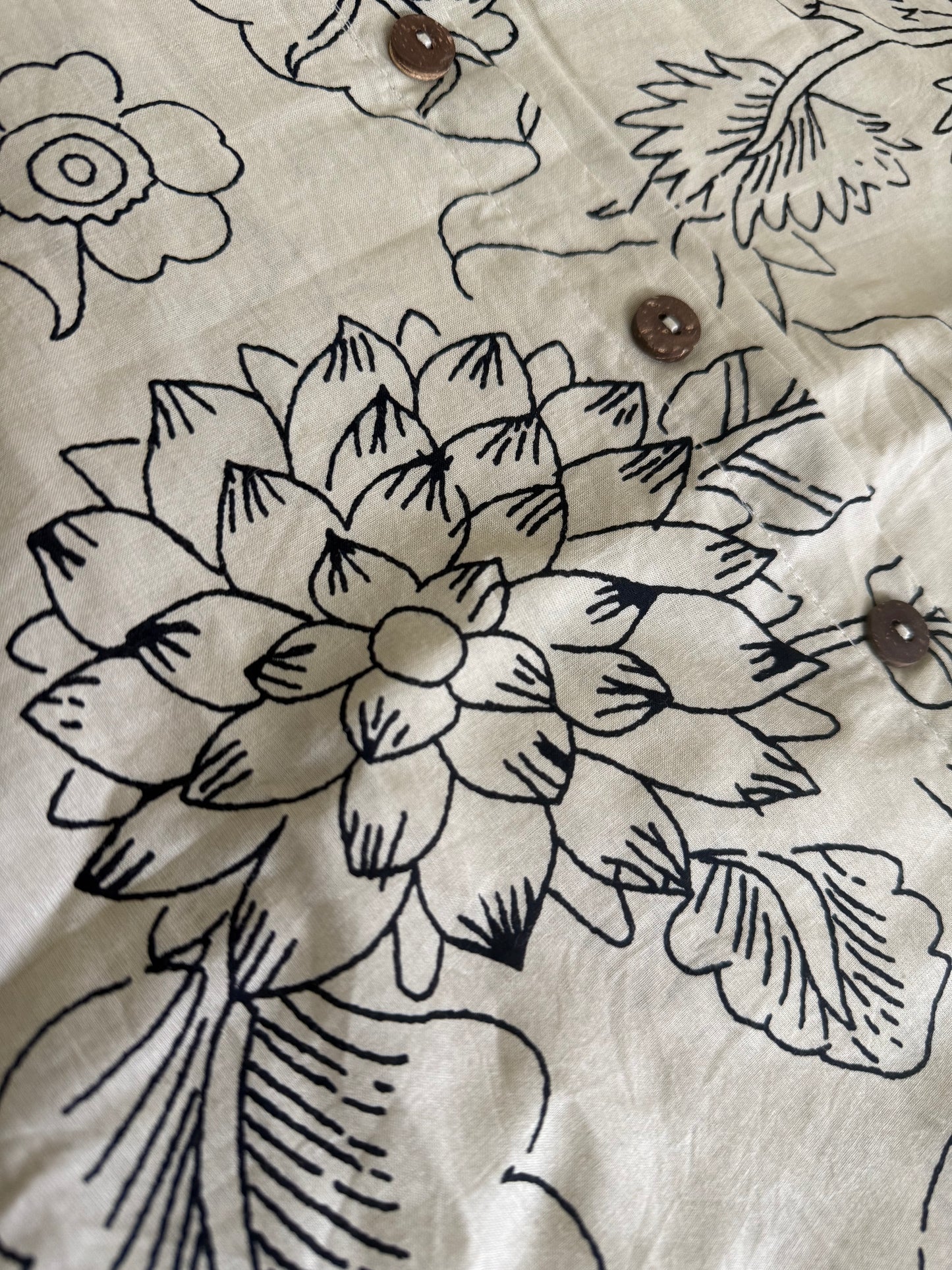 Printed A-line Pure Cotton Gown-HSC173