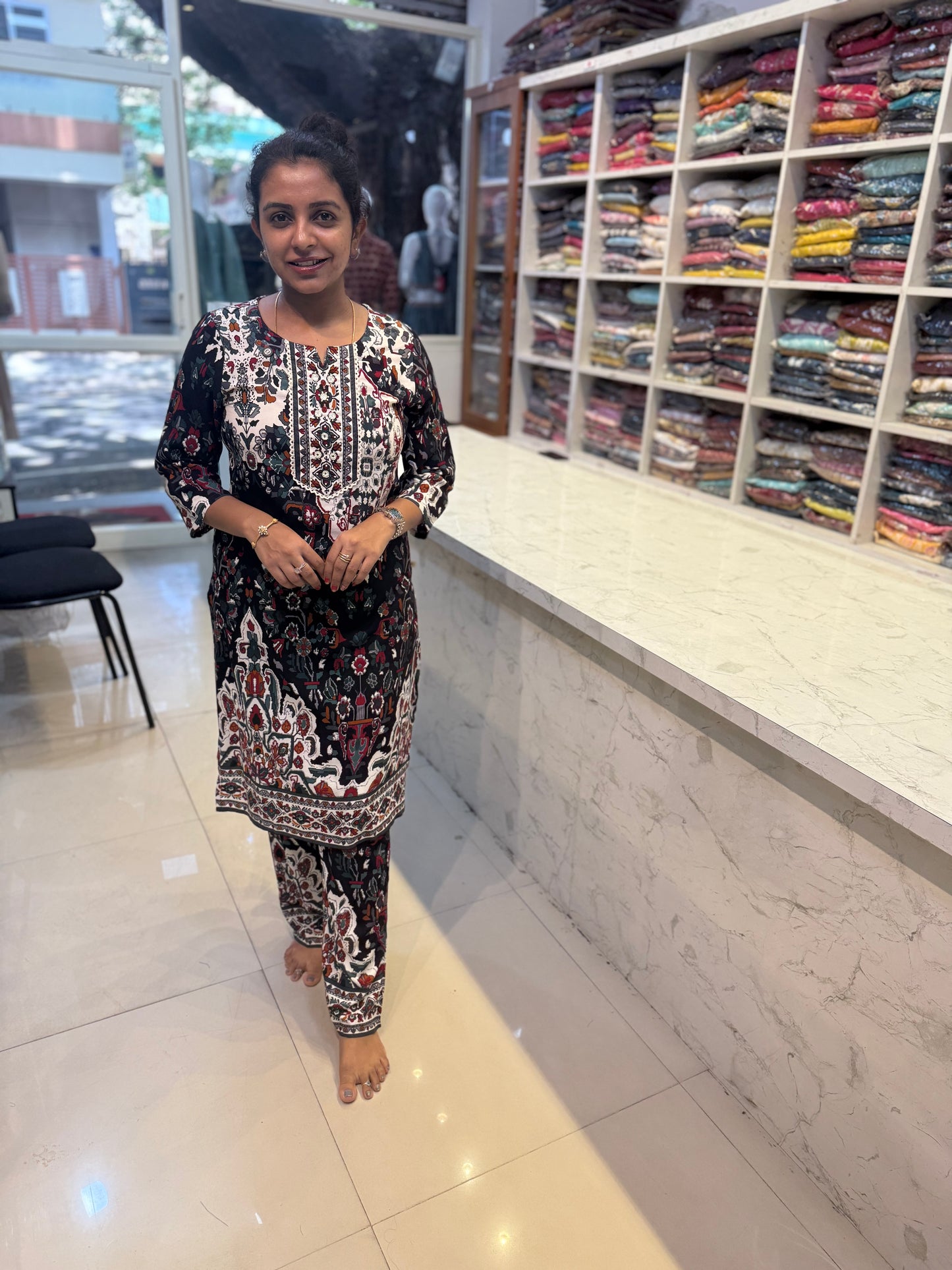 Black Printed Co-ords Set