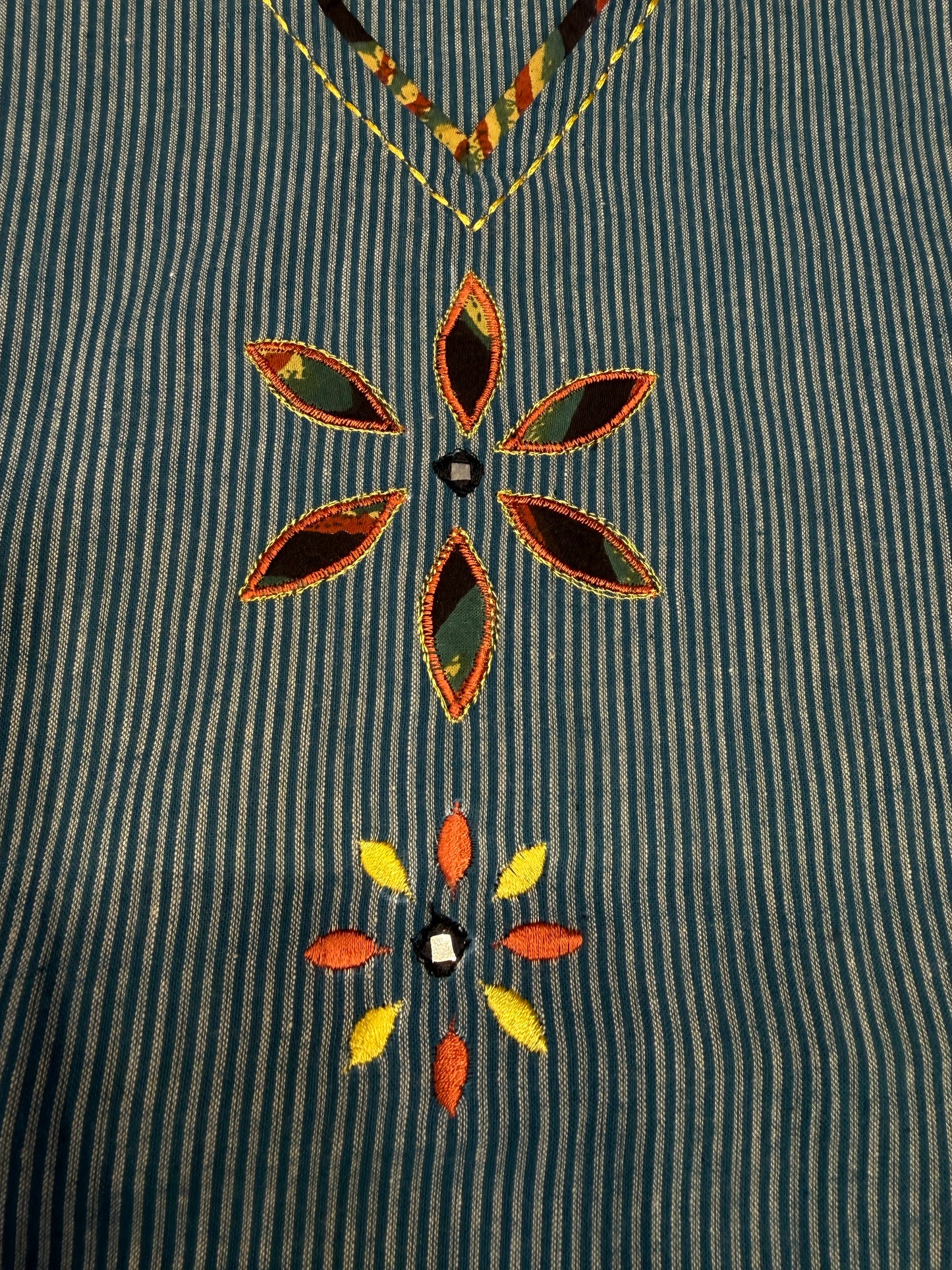 Blue Stripes Pure Cotton Kurti