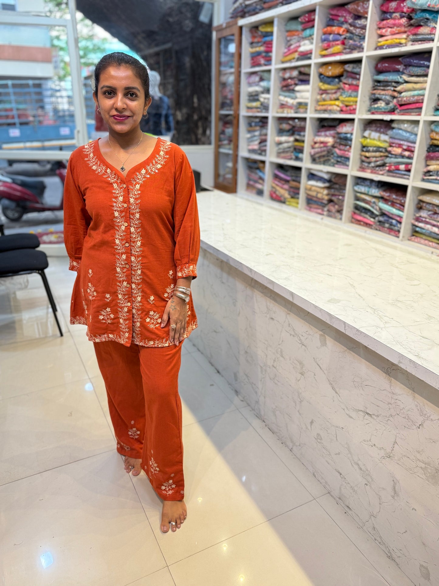 Rust Cotton Flex Co-ords