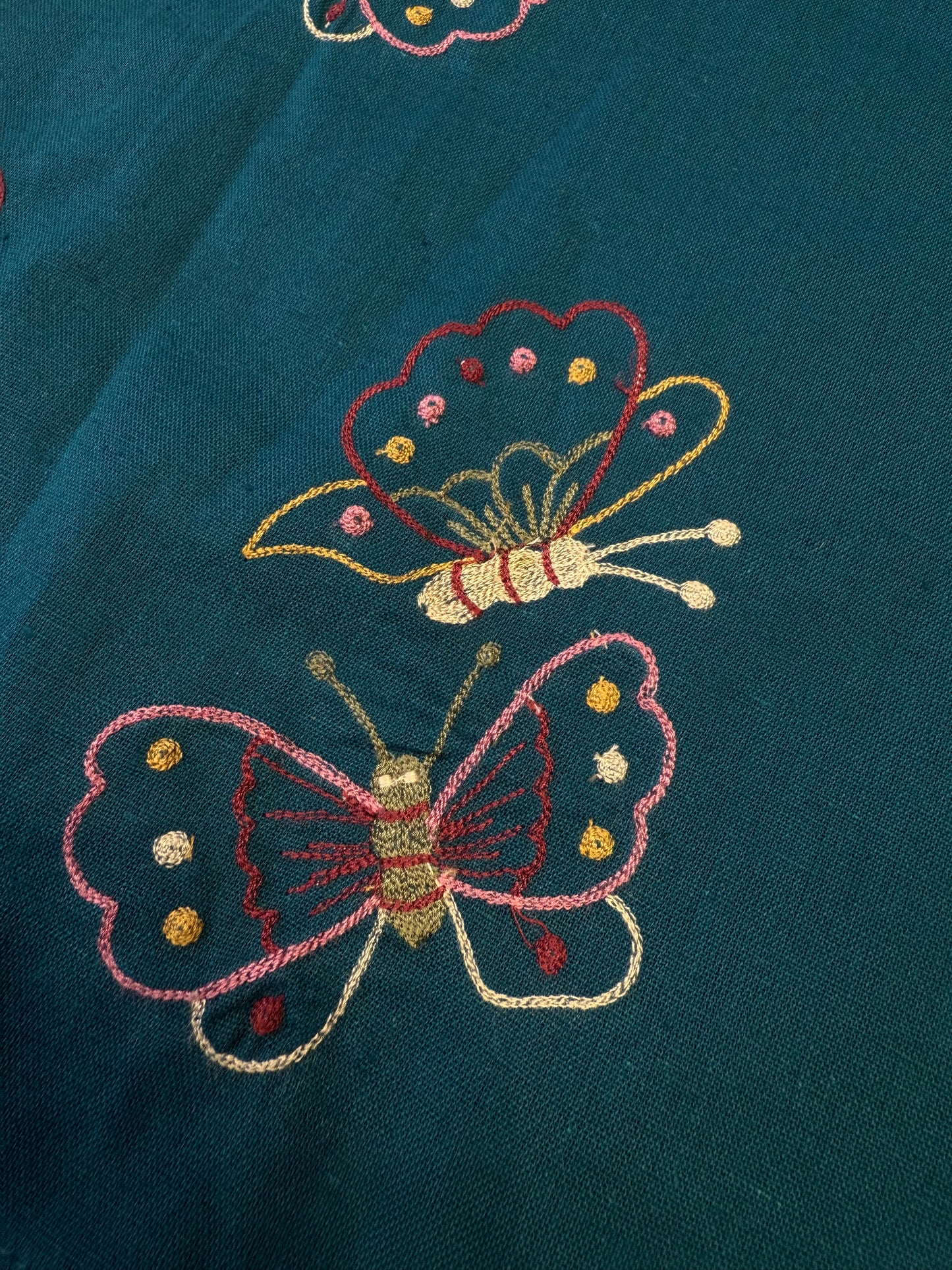 Butterfly Embroidery Tunics Top