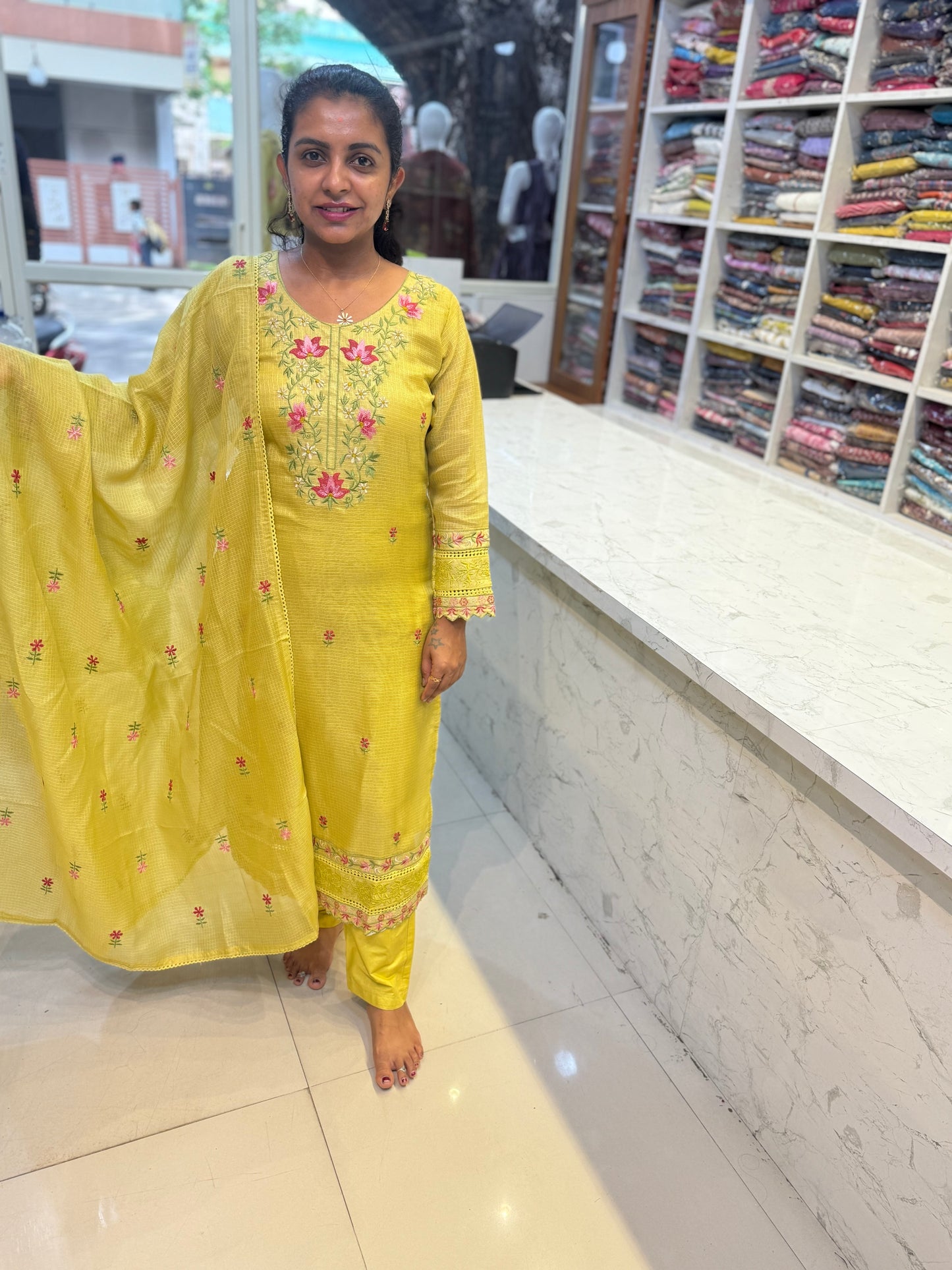 Embroidery Cut Work Salwar Set