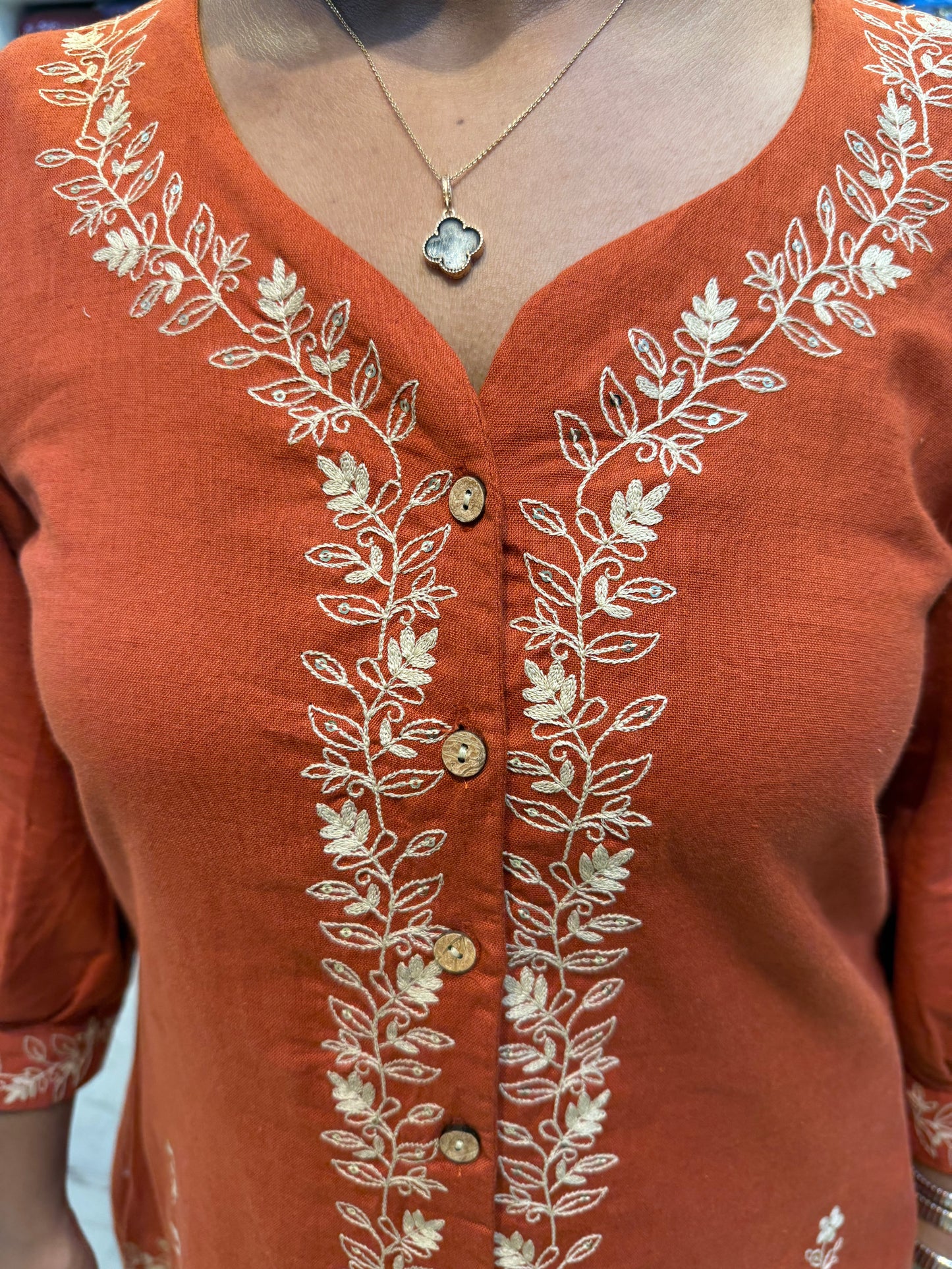 Rust Cotton Flex Co-ords