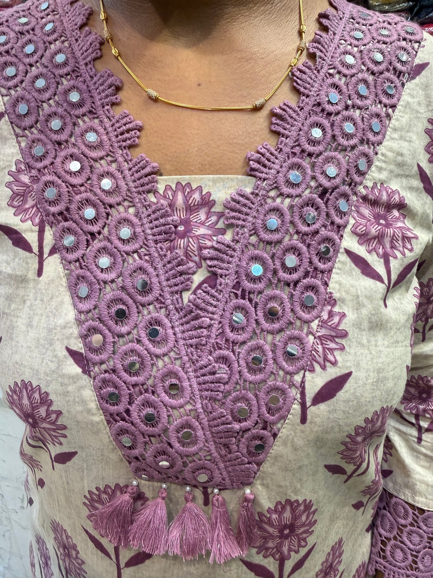 Printed Cotton Kurti With Pant and Dupatta