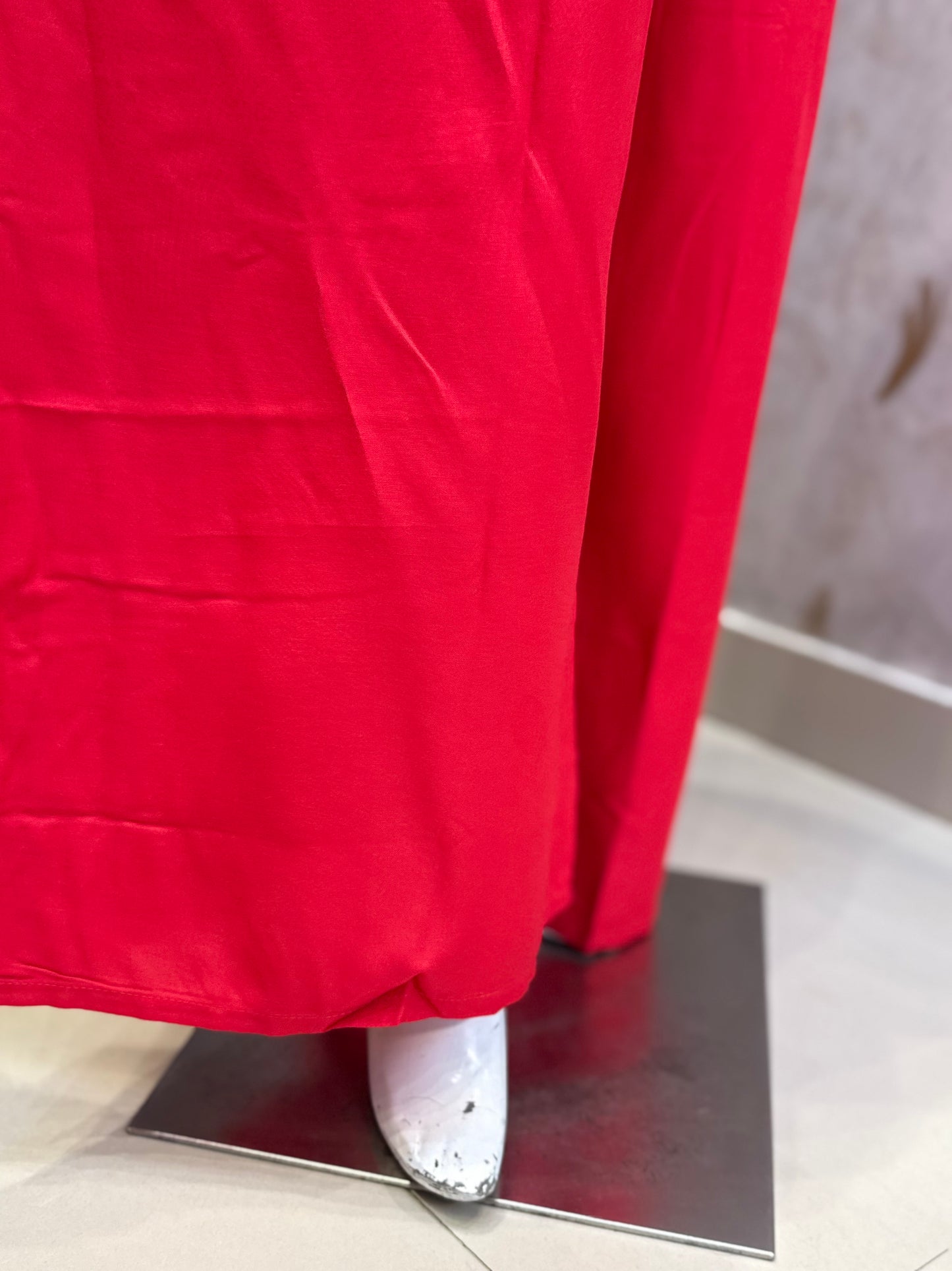 Red Premium Rayon Palazzo Pant