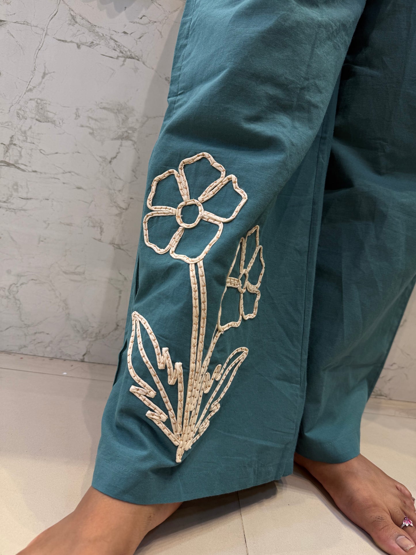 Blue Cotton Flex Co-ords Set-HSC25