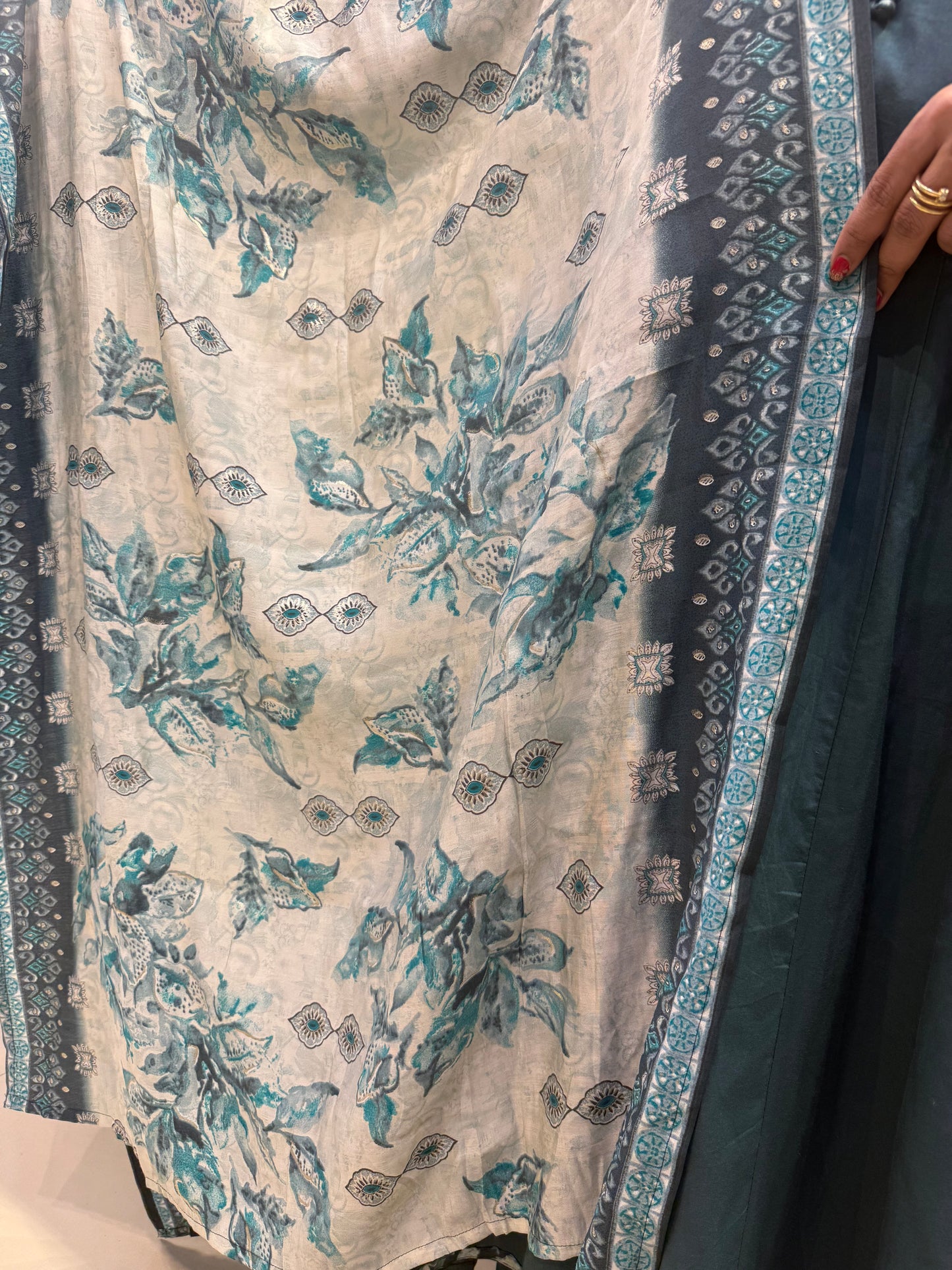 Anarkali Pure Cotton Kurti With Pant and Dupatta