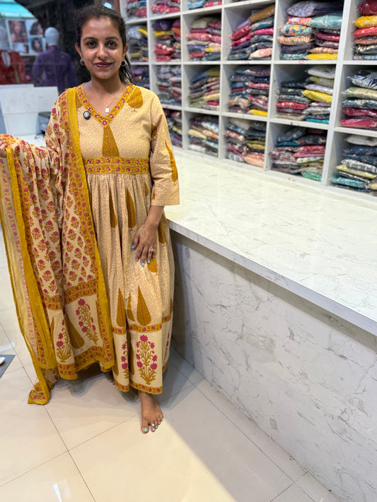 Anarkali Cotton Salwar Suit