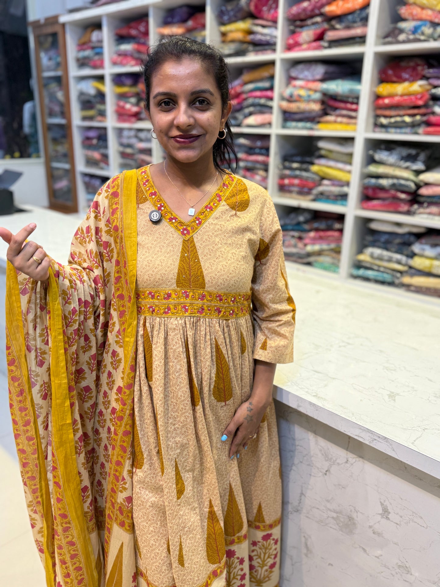 Anarkali Cotton Salwar Suit