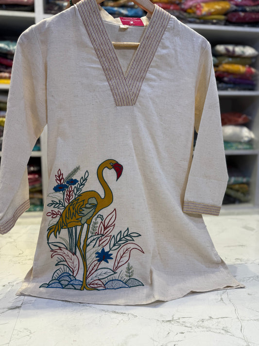 Half white v neck Short Top
