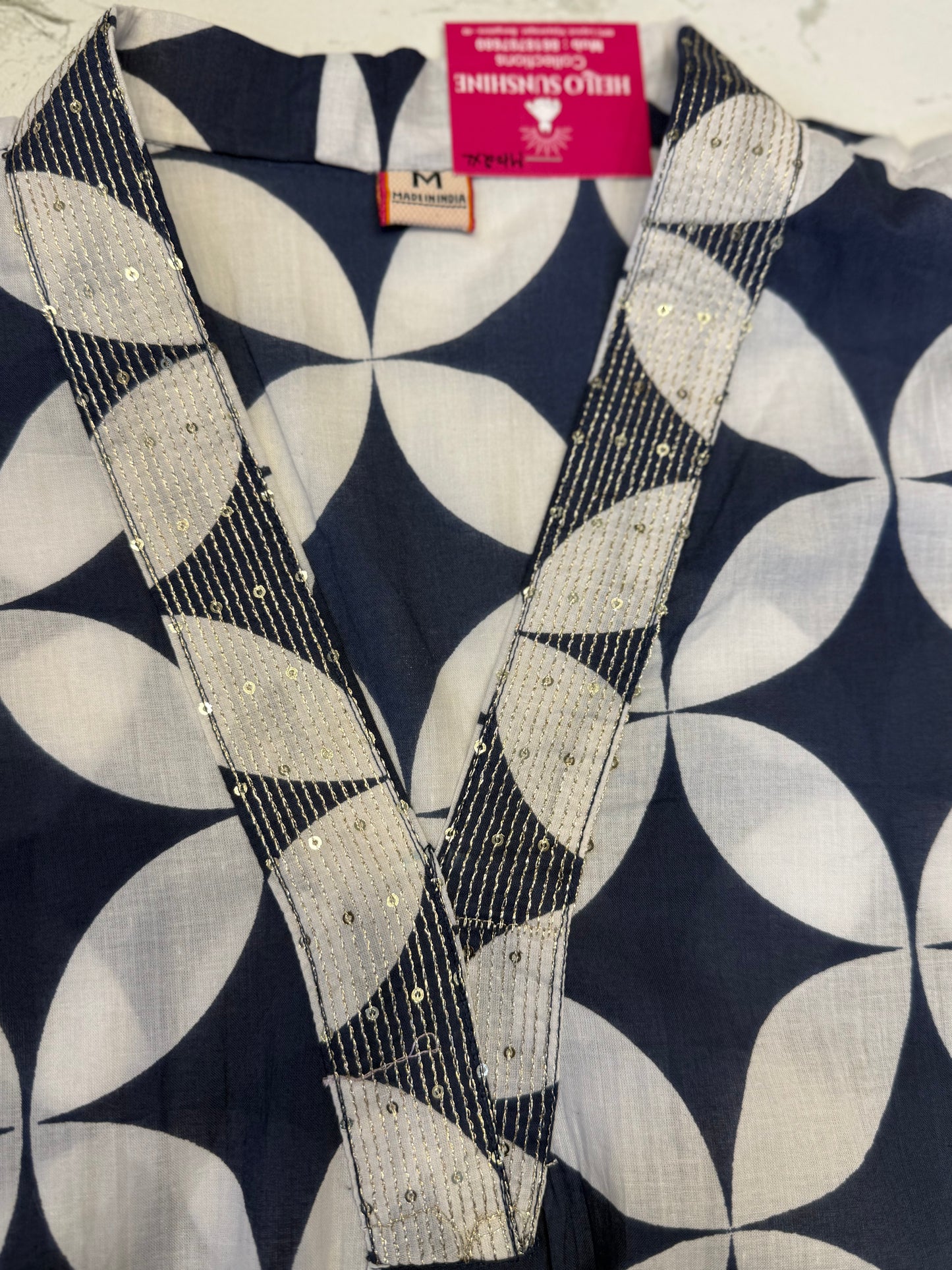 V neck Cotton Kurti