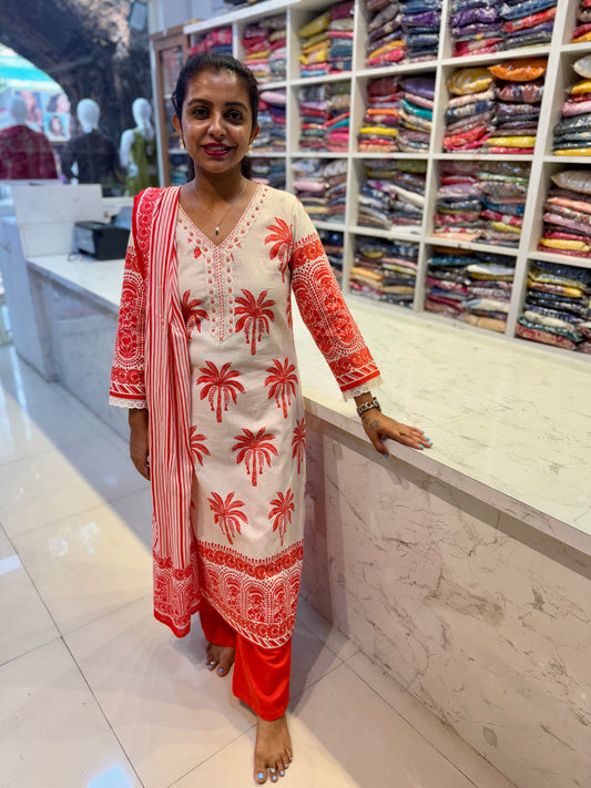 Pure Linen Salwar suit