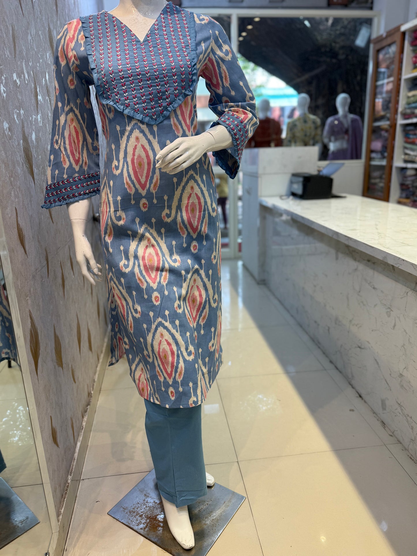 COTTON KURTI PANT SET