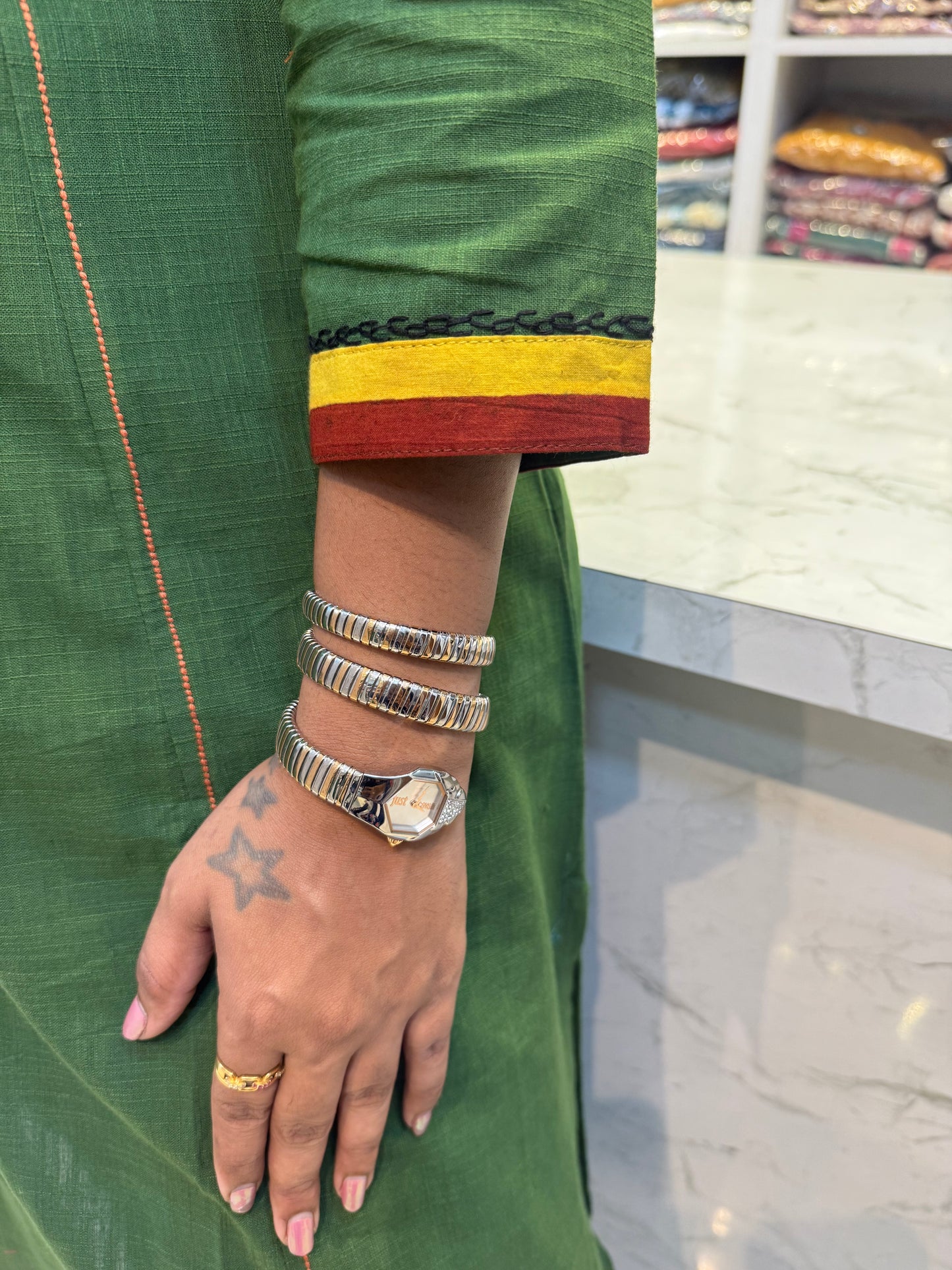 Bottle Green Kurti with pocket