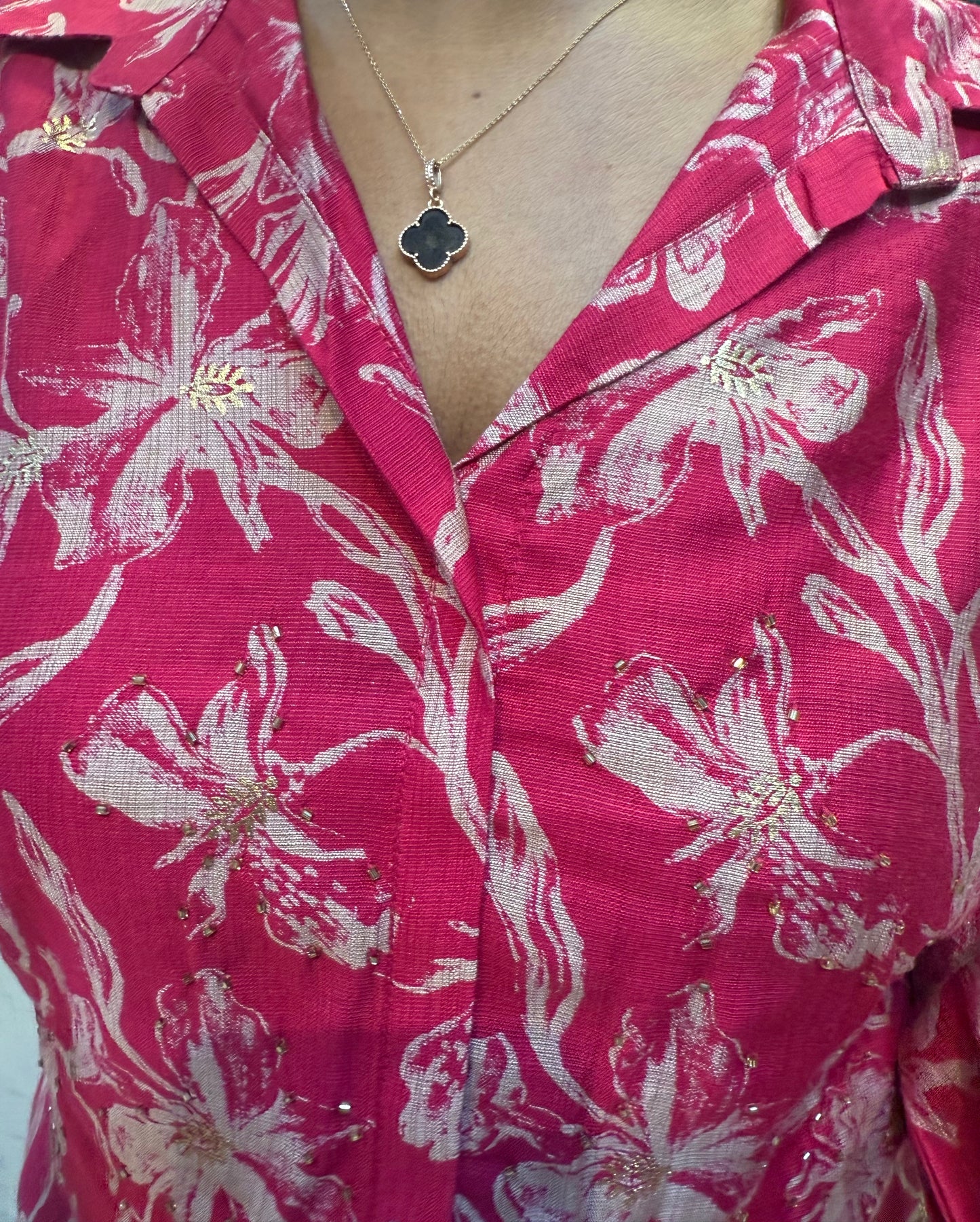 Trending Co-ords set with collar neck with amazing lace detailings